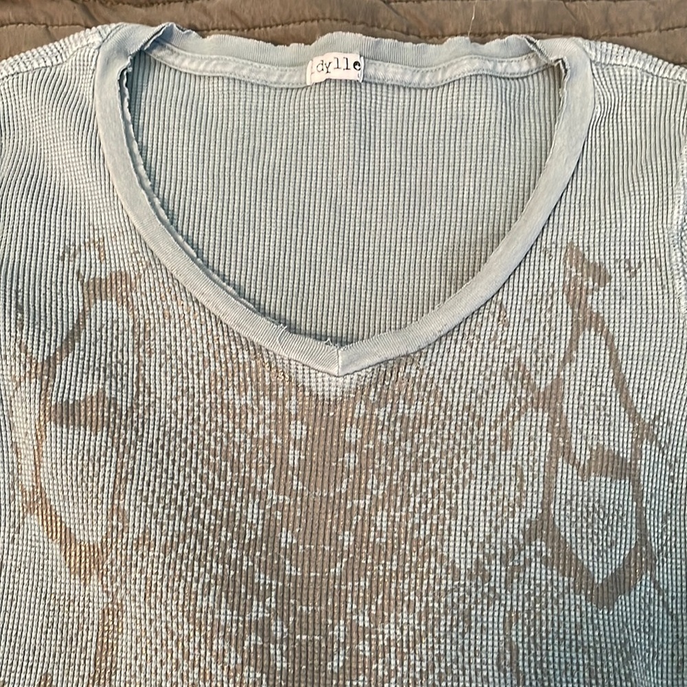 Blue long sleeve with snake print